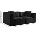  Manufacturer Color_Black -- Meridian Shaggy Stationary Fabric Sofa IMAGE 9