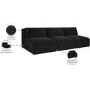  Manufacturer Color_Black -- Meridian Shaggy Stationary Fabric Sofa IMAGE 11