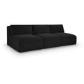  Manufacturer Color_Black -- Meridian Shaggy Stationary Fabric Sofa IMAGE 1