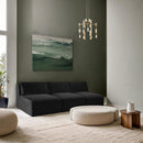  Manufacturer Color_Black -- Meridian Shaggy Stationary Fabric Sofa IMAGE 2