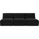  Manufacturer Color_Black -- Meridian Shaggy Stationary Fabric Sofa IMAGE 3