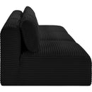  Manufacturer Color_Black -- Meridian Shaggy Stationary Fabric Sofa IMAGE 4