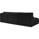  Manufacturer Color_Black -- Meridian Shaggy Stationary Fabric Sofa IMAGE 7
