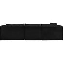  Manufacturer Color_Black -- Meridian Shaggy Fabric 3 pc Sectional IMAGE 5