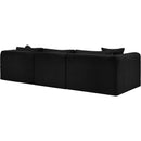  Manufacturer Color_Black -- Meridian Shaggy Fabric 4 pc Sectional IMAGE 7
