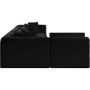  Manufacturer Color_Black -- Meridian Shaggy Fabric 4 pc Sectional IMAGE 4