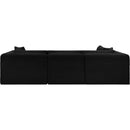  Manufacturer Color_Black -- Meridian Shaggy Fabric 4 pc Sectional IMAGE 5