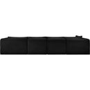 Manufacturer Color_Black -- Meridian Shaggy Fabric 4 pc Sectional IMAGE 5