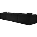 Manufacturer Color_Black -- Meridian Shaggy Fabric 5 pc Sectional IMAGE 7