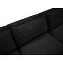  Manufacturer Color_Black -- Meridian Shaggy Fabric 5 pc Sectional IMAGE 8