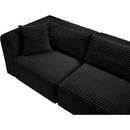  Manufacturer Color_Black -- Meridian Shaggy Fabric 5 pc Sectional IMAGE 9