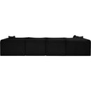  Manufacturer Color_Black -- Meridian Shaggy Fabric 5 pc Sectional IMAGE 5