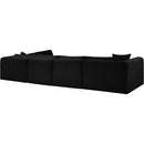  Manufacturer Color_Black -- Meridian Shaggy Fabric 5 pc Sectional IMAGE 7