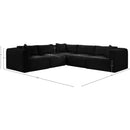  Manufacturer Color_Black -- Meridian Shaggy Fabric 5 pc Sectional IMAGE 11