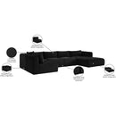  Manufacturer Color_Black -- Meridian Shaggy Fabric 5 pc Sectional IMAGE 13