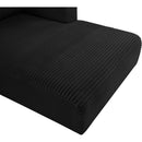  Manufacturer Color_Black -- Meridian Shaggy Fabric 5 pc Sectional IMAGE 10
