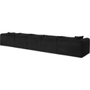  Manufacturer Color_Black -- Meridian Shaggy Fabric 5 pc Sectional IMAGE 7