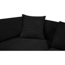  Manufacturer Color_Black -- Meridian Shaggy Fabric 6 pc Sectional IMAGE 10
