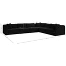  Manufacturer Color_Black -- Meridian Shaggy Fabric 6 pc Sectional IMAGE 12
