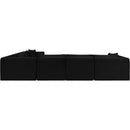  Manufacturer Color_Black -- Meridian Shaggy Fabric 6 pc Sectional IMAGE 5