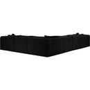  Manufacturer Color_Black -- Meridian Shaggy Fabric 6 pc Sectional IMAGE 7
