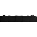  Manufacturer Color_Black -- Meridian Shaggy Fabric 6 pc Sectional IMAGE 4
