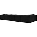  Manufacturer Color_Black -- Meridian Shaggy Fabric 6 pc Sectional IMAGE 6