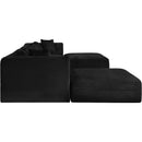  Manufacturer Color_Black -- Meridian Shaggy Fabric 6 pc Sectional IMAGE 4