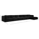  Manufacturer Color_Black -- Meridian Shaggy Fabric 6 pc Sectional IMAGE 12