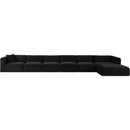  Manufacturer Color_Black -- Meridian Shaggy Fabric 6 pc Sectional IMAGE 3