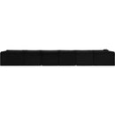  Manufacturer Color_Black -- Meridian Shaggy Fabric 6 pc Sectional IMAGE 5
