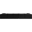  Manufacturer Color_Black -- Meridian Shaggy Fabric 7 pc Sectional IMAGE 5