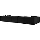  Manufacturer Color_Black -- Meridian Shaggy Fabric 7 pc Sectional IMAGE 7