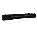  Manufacturer Color_Black -- Meridian Shaggy Fabric 7 pc Sectional IMAGE 13