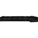  Manufacturer Color_Black -- Meridian Shaggy Fabric 7 pc Sectional IMAGE 3