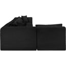 Manufacturer Color_Black -- Meridian Shaggy Fabric 7 pc Sectional IMAGE 4