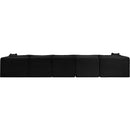  Manufacturer Color_Black -- Meridian Shaggy Fabric 7 pc Sectional IMAGE 5