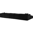  Manufacturer Color_Black -- Meridian Shaggy Fabric 7 pc Sectional IMAGE 7
