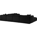  Manufacturer Color_Black -- Meridian Shaggy Fabric 7 pc Sectional IMAGE 7