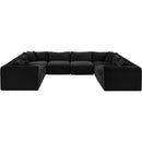  Manufacturer Color_Black -- Meridian Shaggy Fabric 8 pc Sectional IMAGE 3