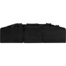  Manufacturer Color_Black -- Meridian Shaggy Fabric 8 pc Sectional IMAGE 4