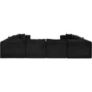  Manufacturer Color_Black -- Meridian Shaggy Fabric 8 pc Sectional IMAGE 5