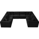  Manufacturer Color_Black -- Meridian Shaggy Fabric 8 pc Sectional IMAGE 6