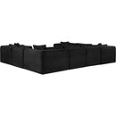  Manufacturer Color_Black -- Meridian Shaggy Fabric 8 pc Sectional IMAGE 7