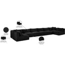  Manufacturer Color_Black -- Meridian Shaggy Fabric 8 pc Sectional IMAGE 13