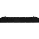  Manufacturer Color_Black -- Meridian Shaggy Fabric 8 pc Sectional IMAGE 5