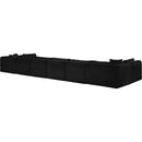  Manufacturer Color_Black -- Meridian Shaggy Fabric 8 pc Sectional IMAGE 7