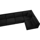  Manufacturer Color_Black -- Meridian Shaggy Fabric 8 pc Sectional IMAGE 11