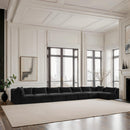  Manufacturer Color_Black -- Meridian Shaggy Fabric 8 pc Sectional IMAGE 2