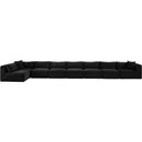  Manufacturer Color_Black -- Meridian Shaggy Fabric 8 pc Sectional IMAGE 3